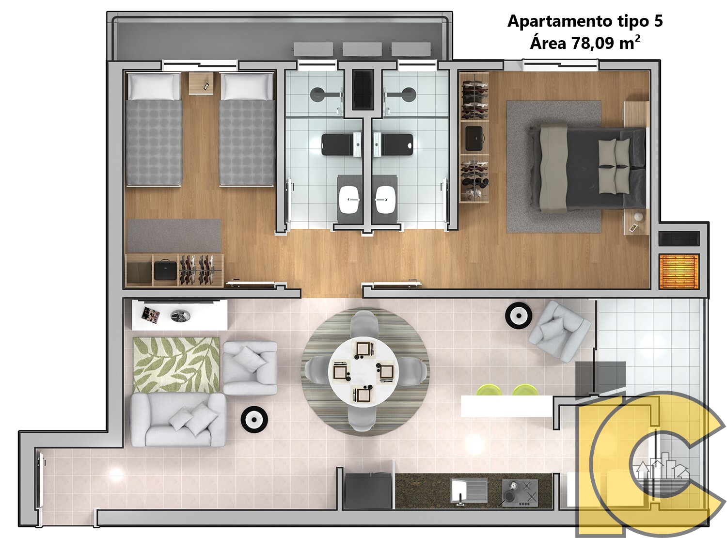 Apartamento 3 quartos Nova Floresta - Edifício Topázio